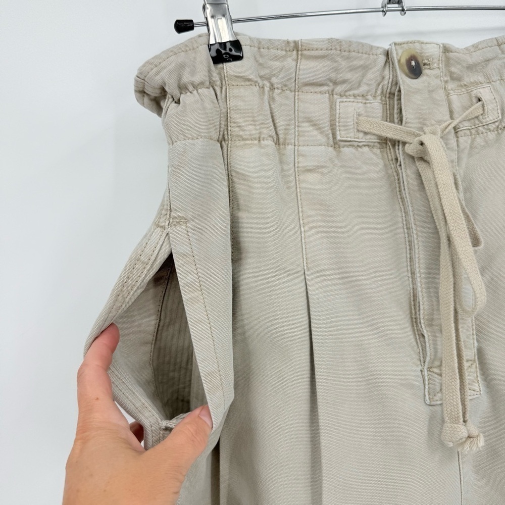 Free People Margate Beige High Waist Pleated Trouser Pants Size M - Picture 8 of 13